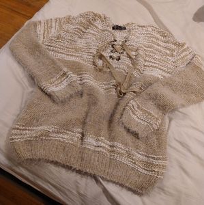 Gorgeous Oversized Sweater with Tie Front